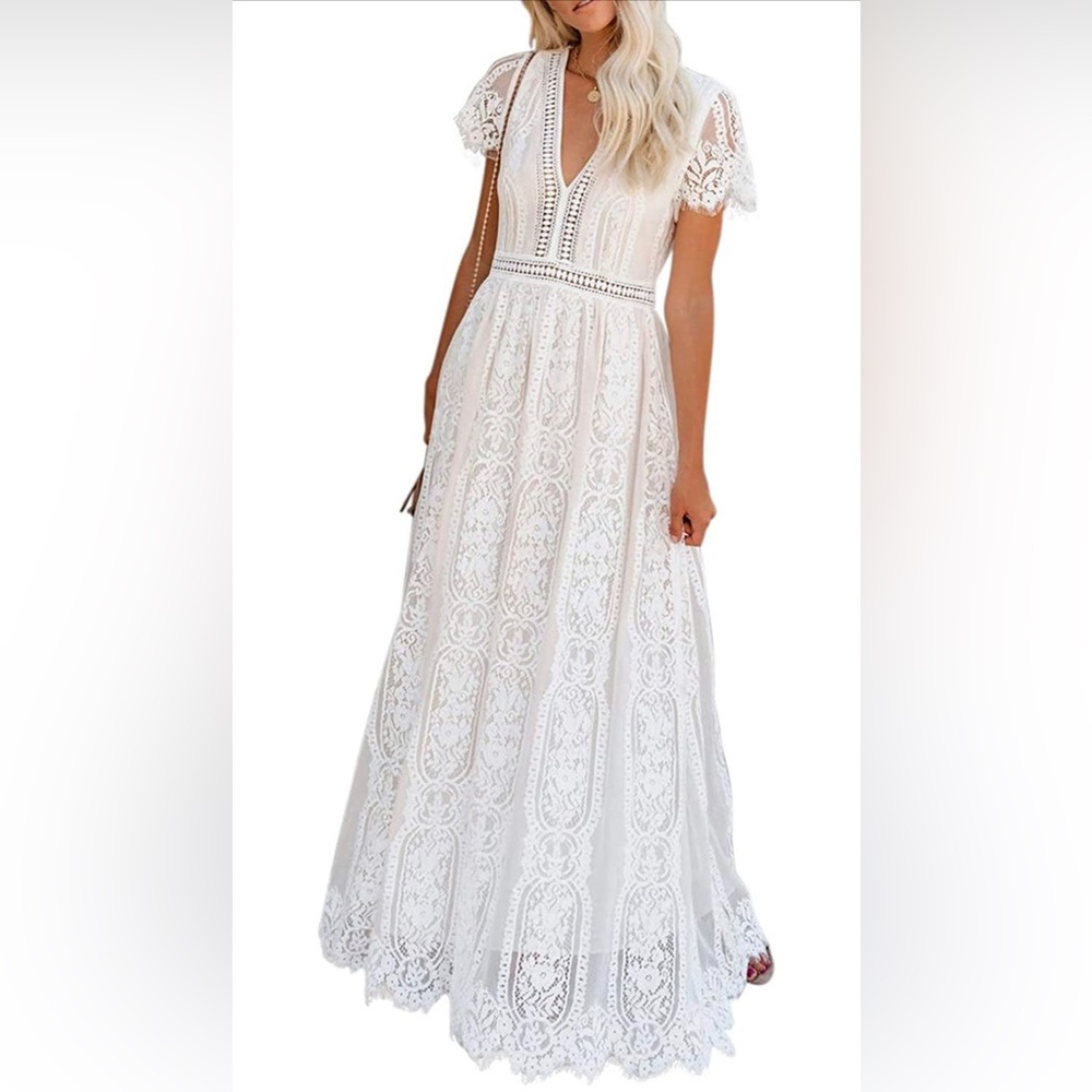 White lace dress, size XL